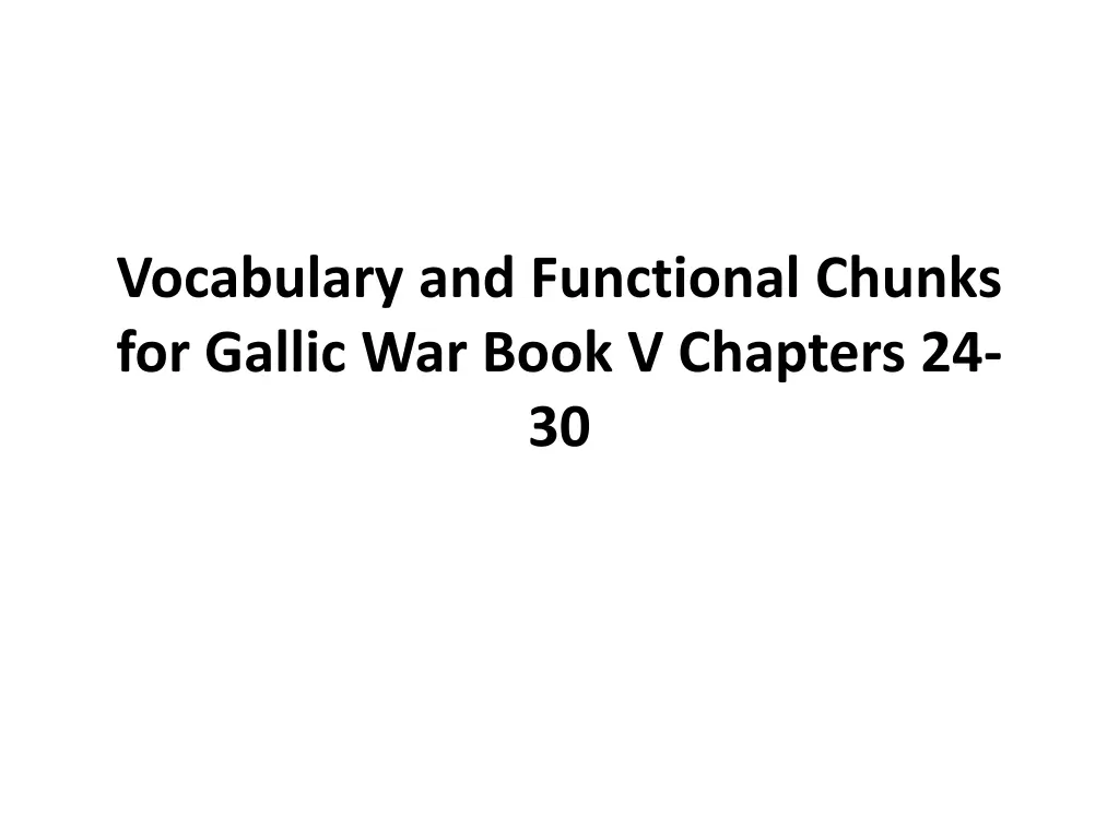 vocabulary and functional chunks for gallic n.w