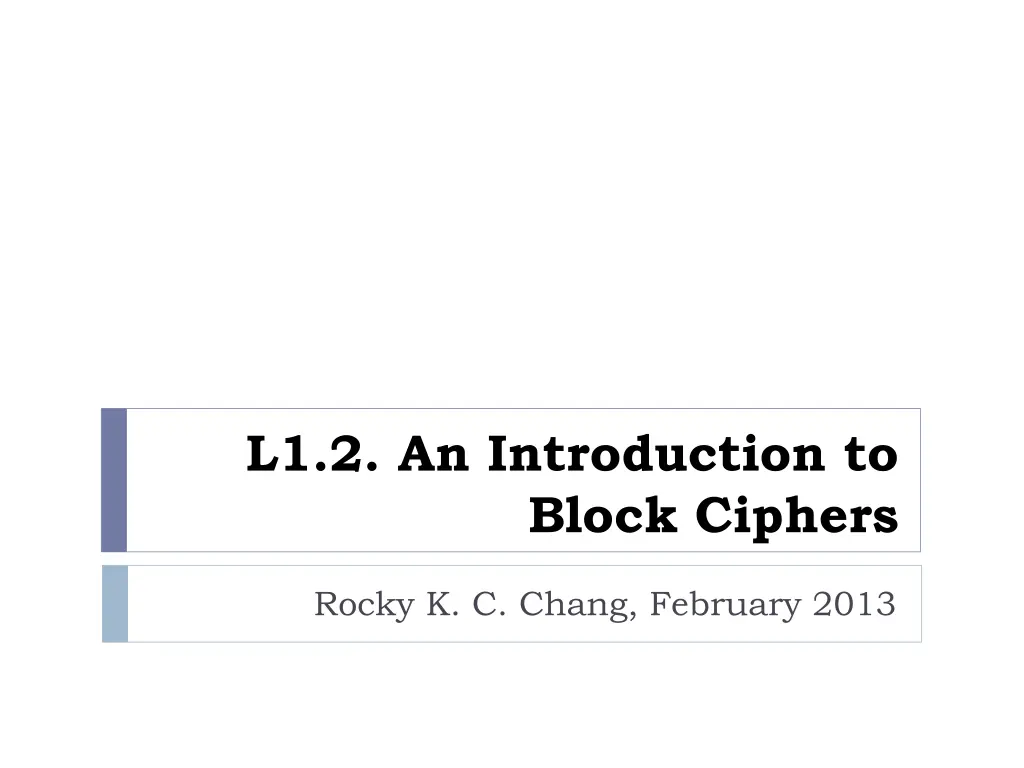 l1 2 an introduction to block ciphers n.w