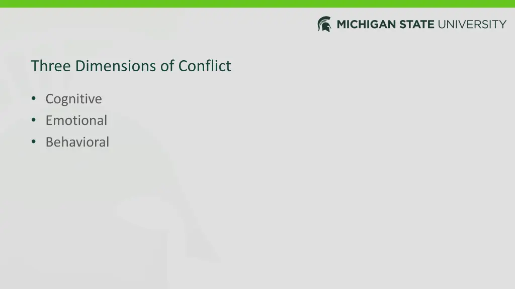 three dimensions of conflict n.w