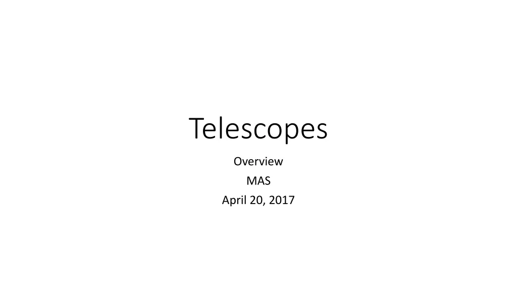 telescopes n.w