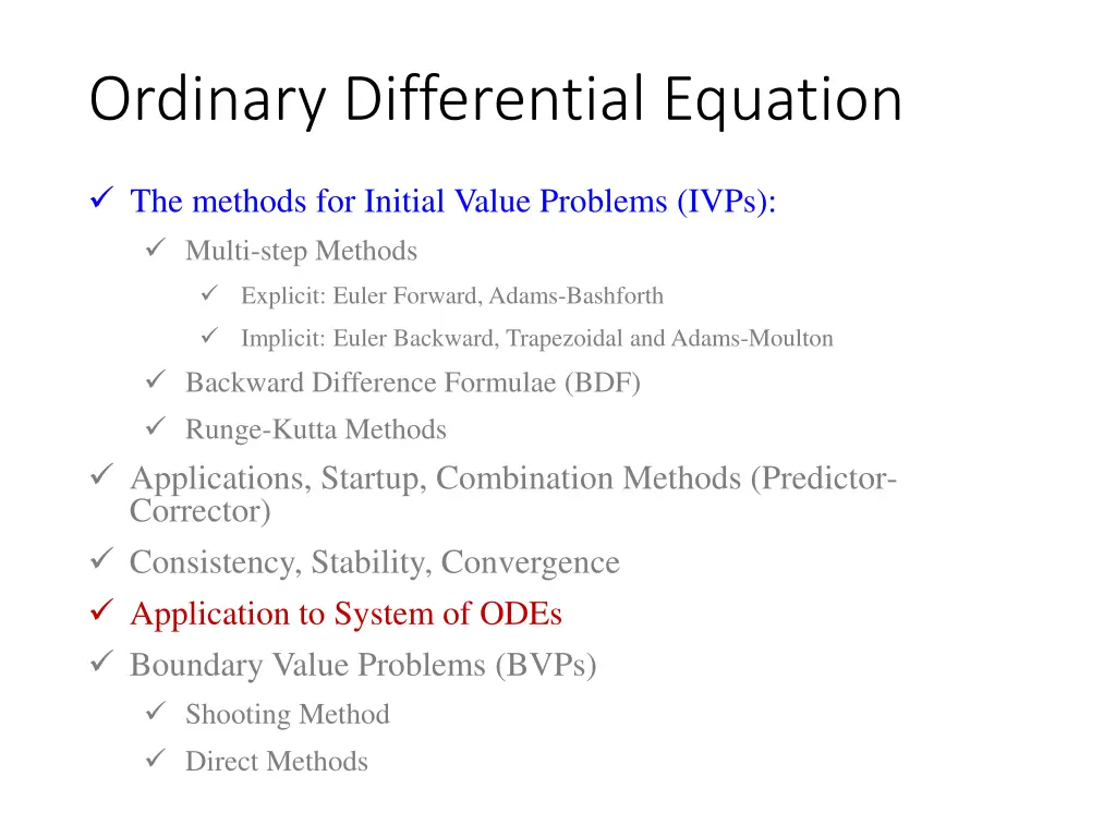 ordinary differential equation n.w
