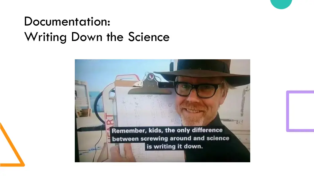 documentation writing down the science n.w