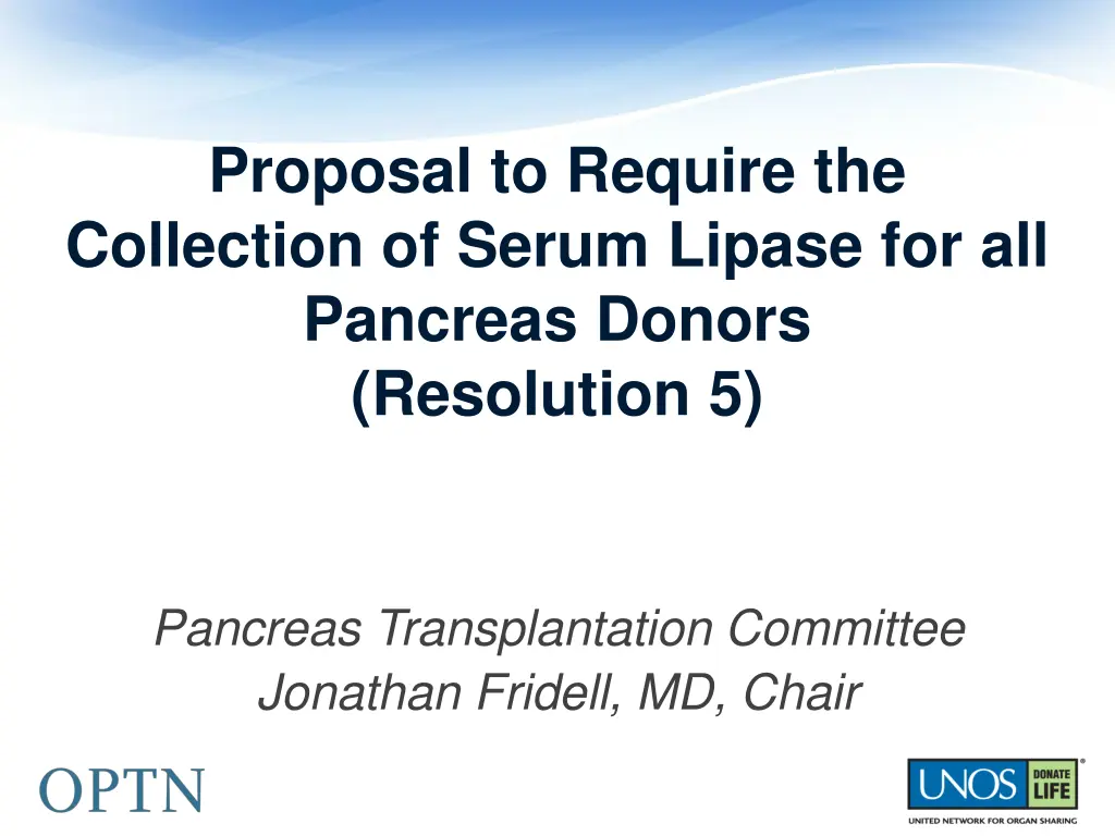 proposal to require the collection of serum n.w