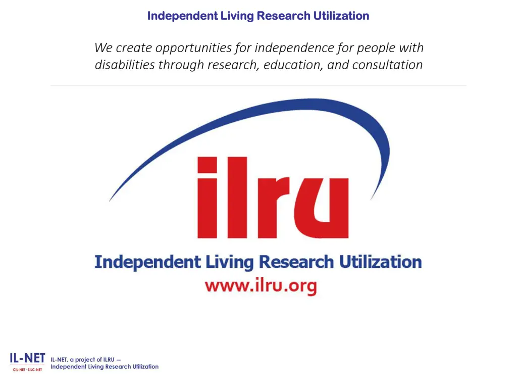 independent living research utilization n.w