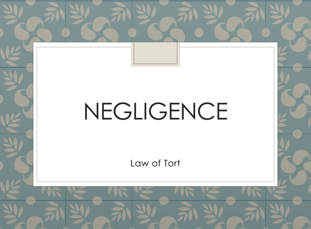negligence n.w
