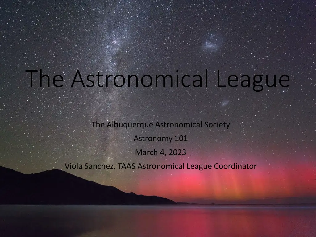 the astronomical league n.w