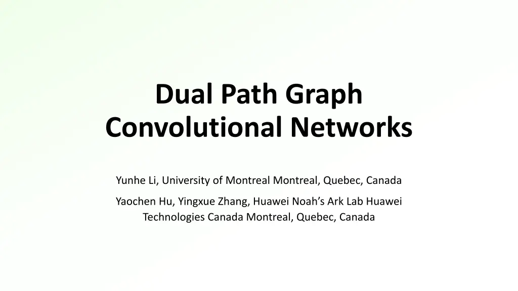 dual path graph convolutional networks n.w