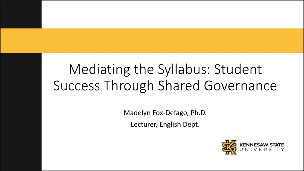 mediating the syllabus student success through n.w