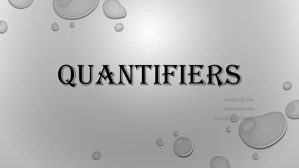 quantifiers n.w