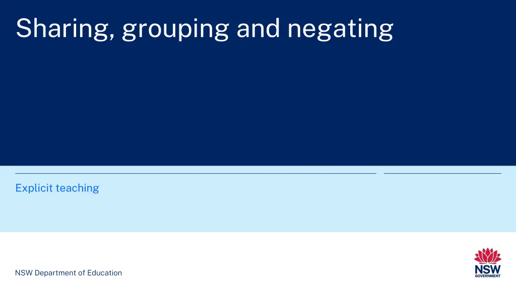 sharing grouping and negating n.w