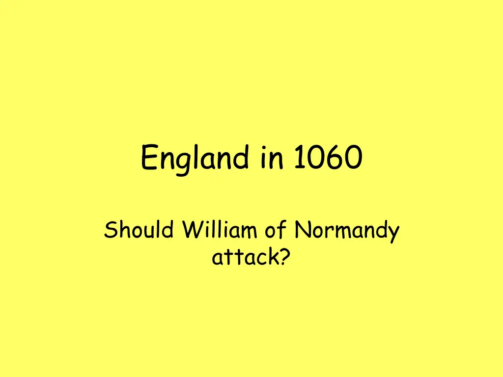 england in 1060 n.w