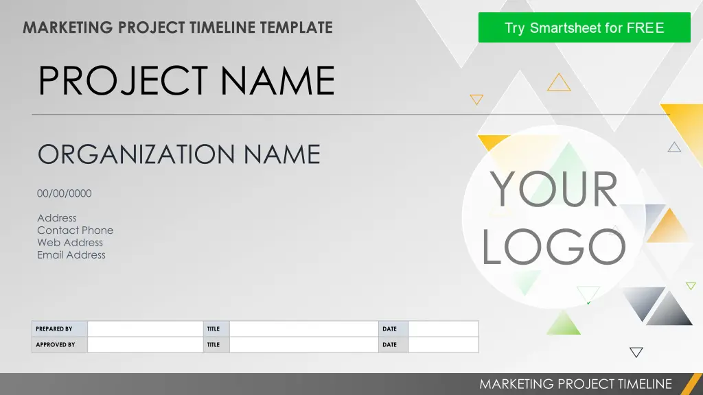marketing project timeline template project name n.w