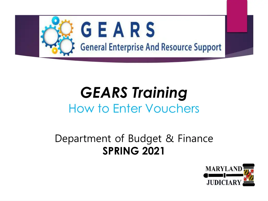 gears training how to enter vouchers n.w