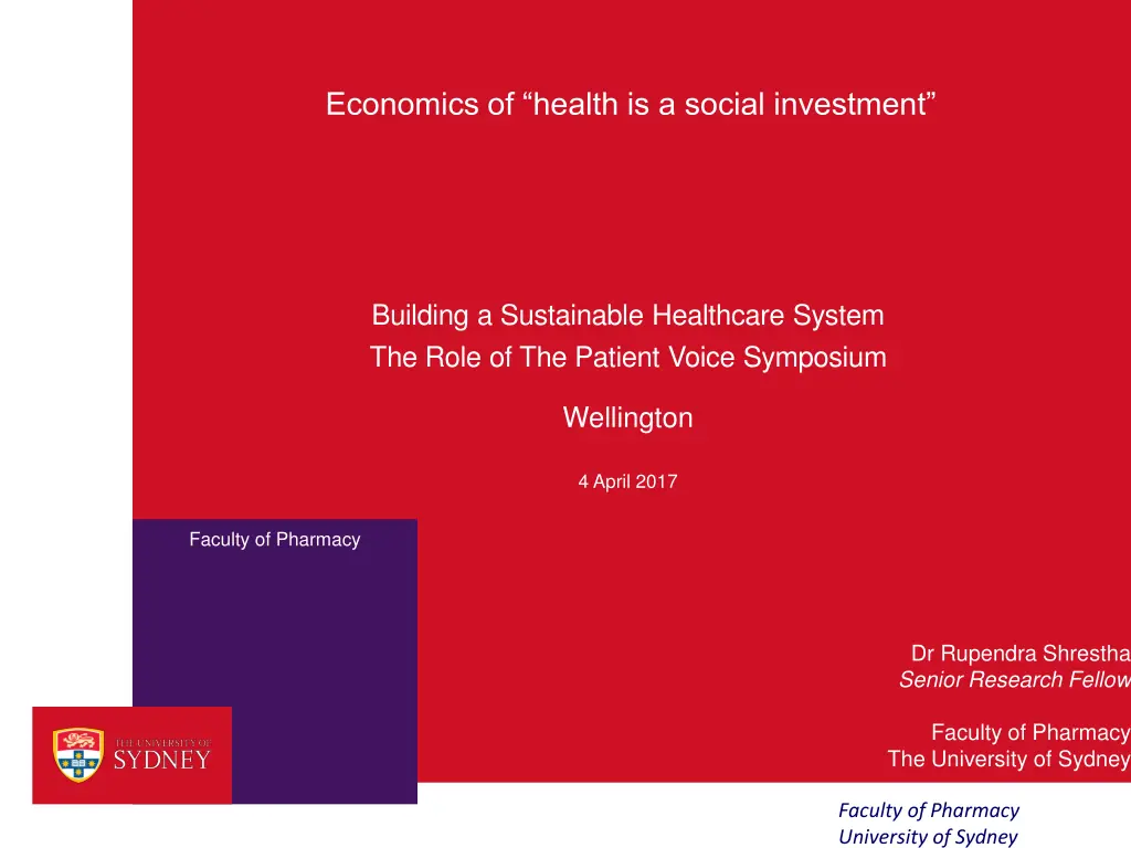economics of health is a social investment n.w