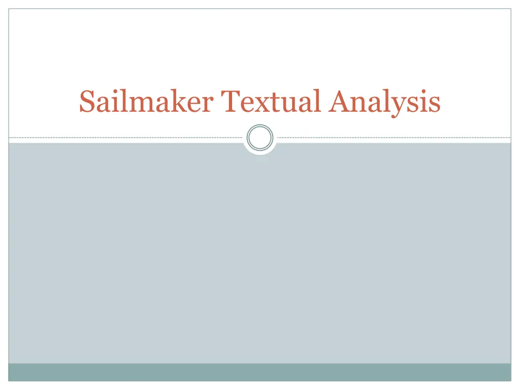 sailmaker textual analysis n.w
