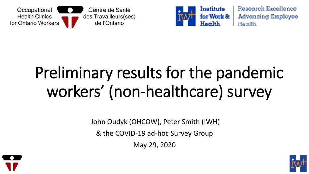 preliminary results for the pandemic preliminary n.w
