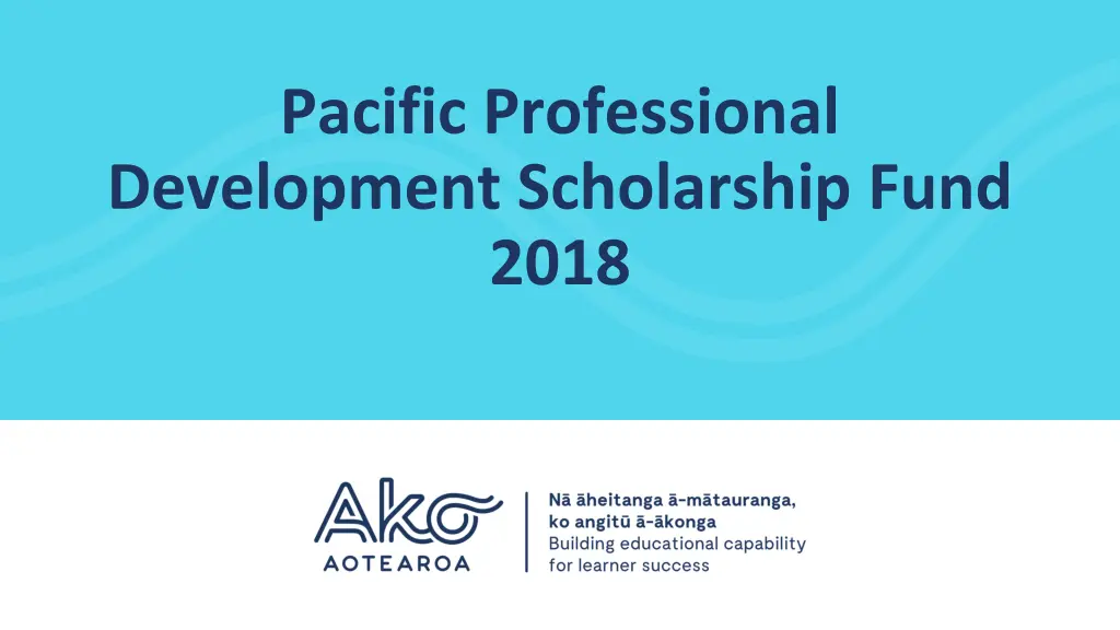 pacific professional development scholarship fund n.w