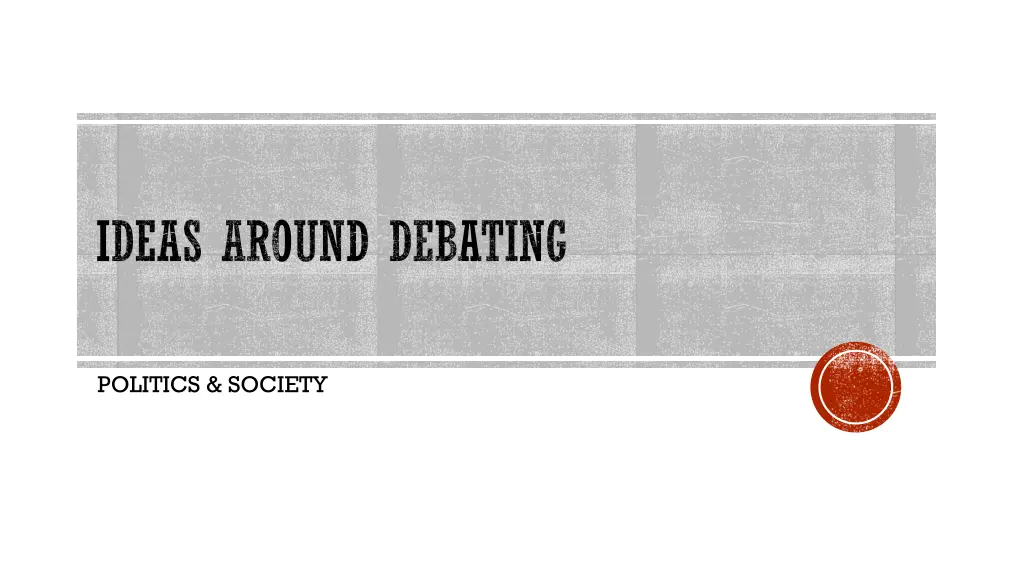 ideas around debating n.w