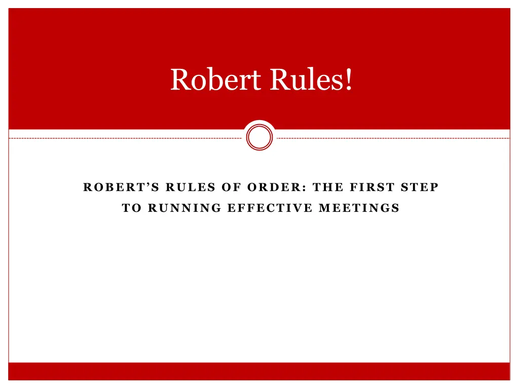 robert rules n.w