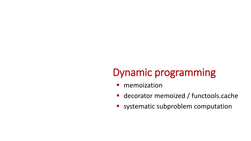 dynamic dynamic programming programming n.w