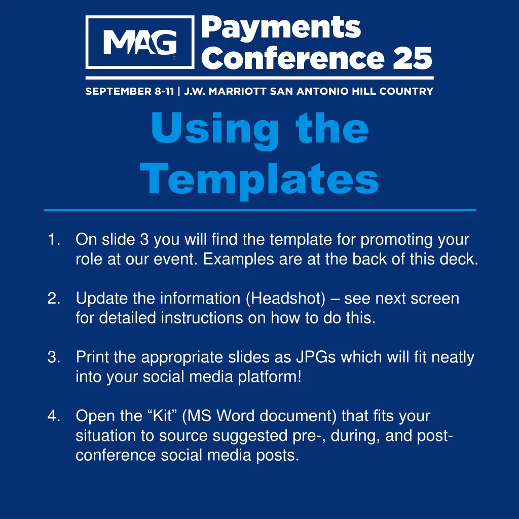 using the templates n.w