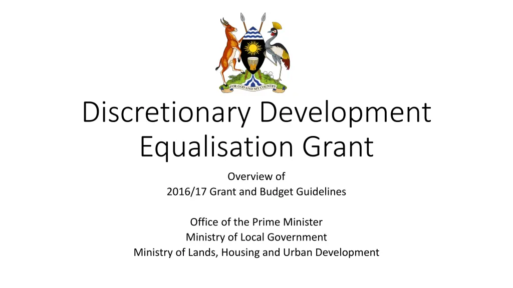 discretionary development equalisation grant n.w