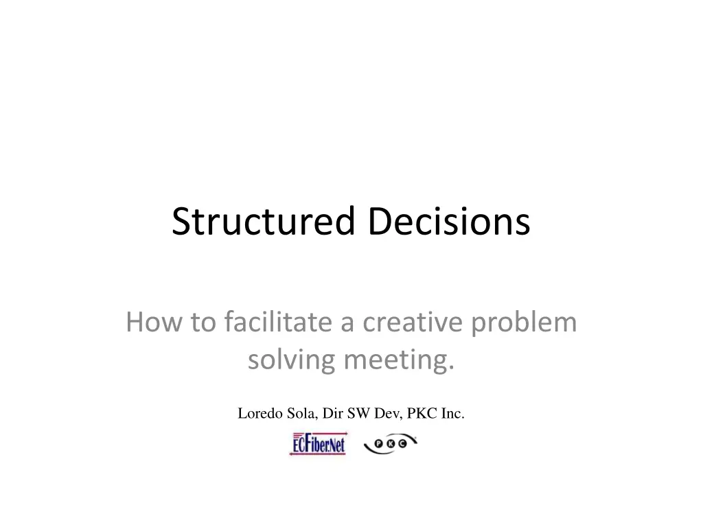 structured decisions n.w