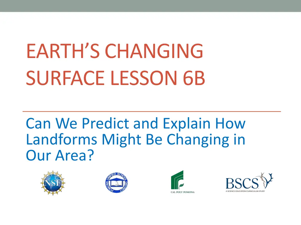 earth s changing surface lesson 6b n.w