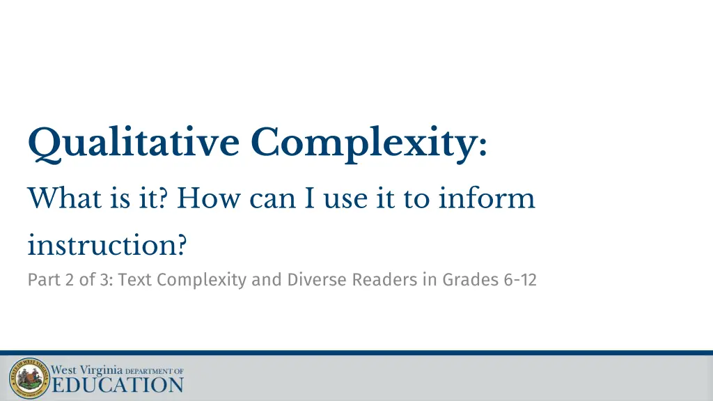 qualitative complexity n.w
