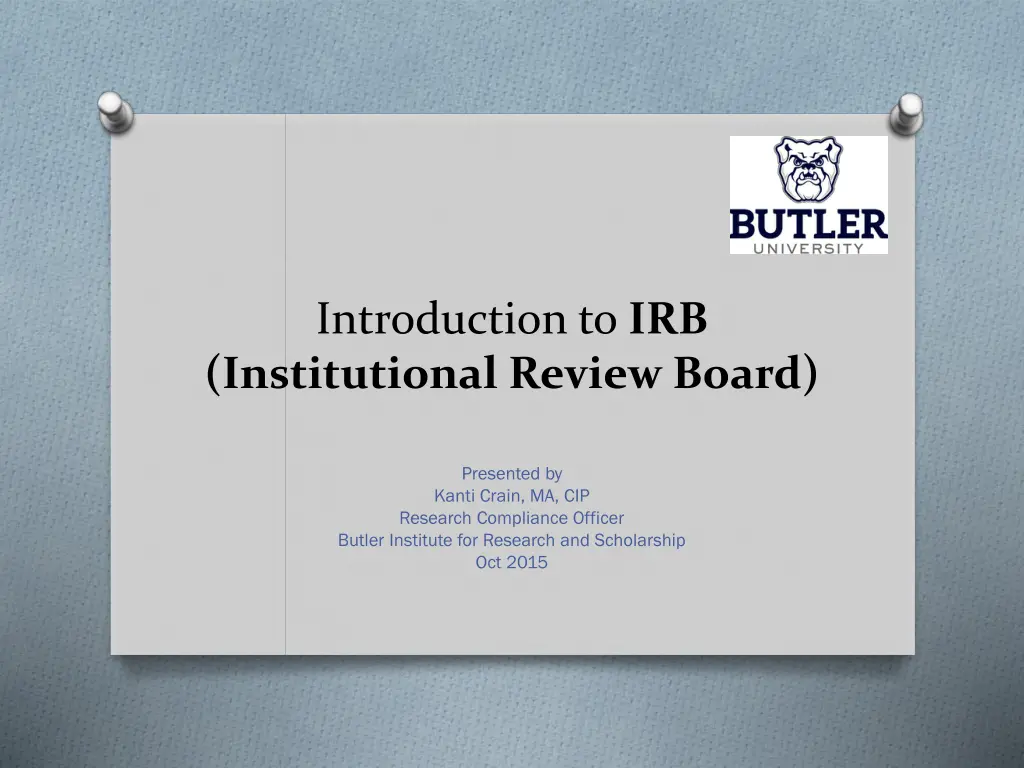 introduction to irb institutional review board n.w