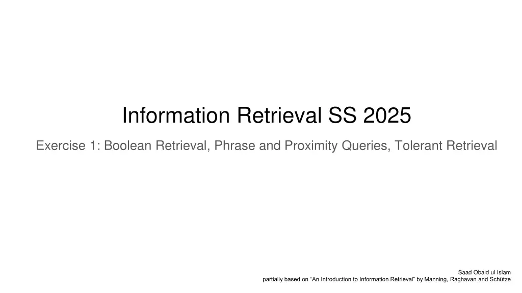 information retrieval ss 2025 n.w