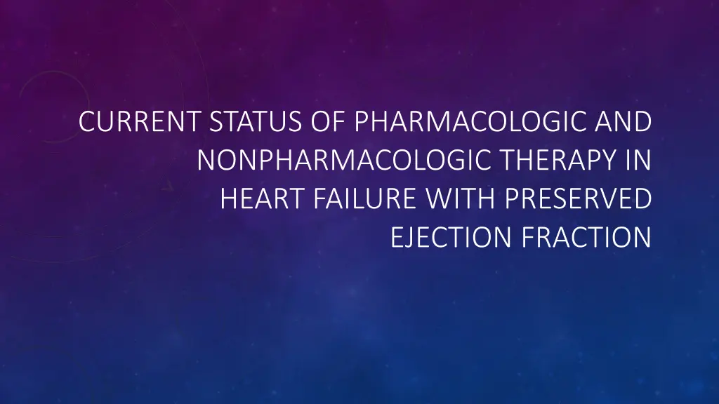 current status of pharmacologic n.w