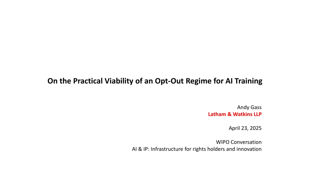 on the practical viability of an opt out regime n.w