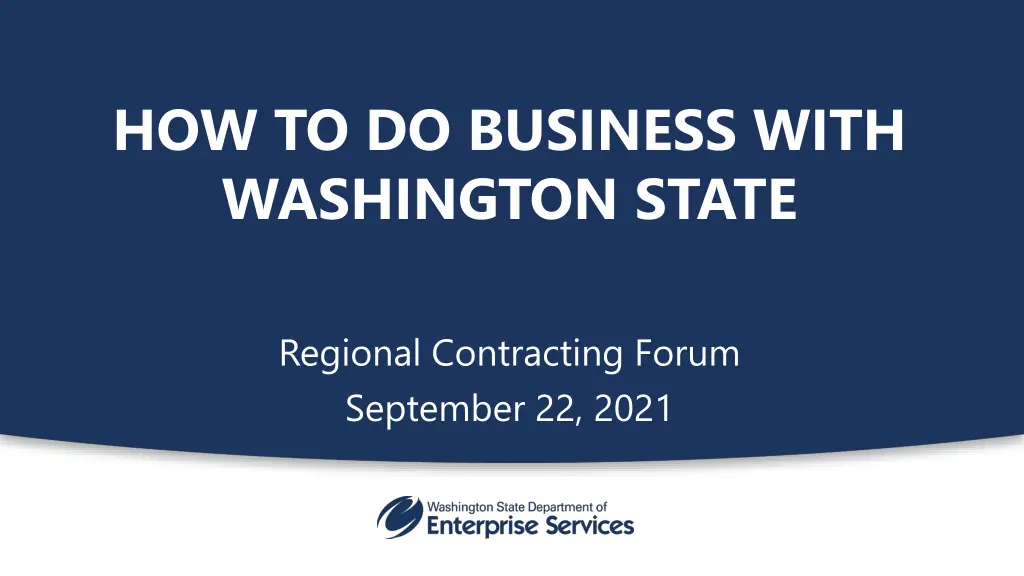 how to do business with washington state n.w