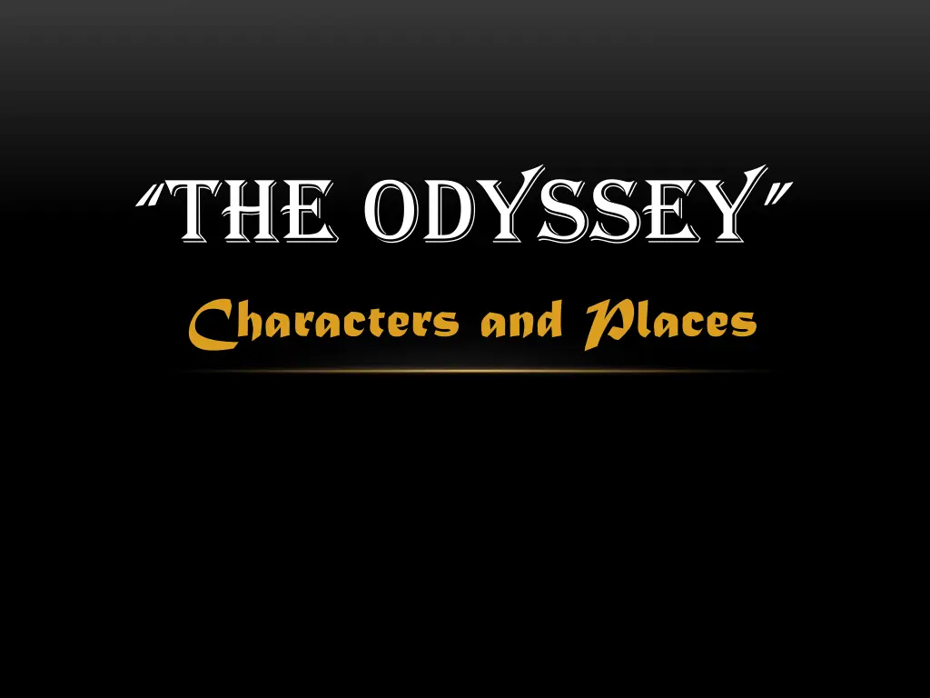 the odyssey n.w