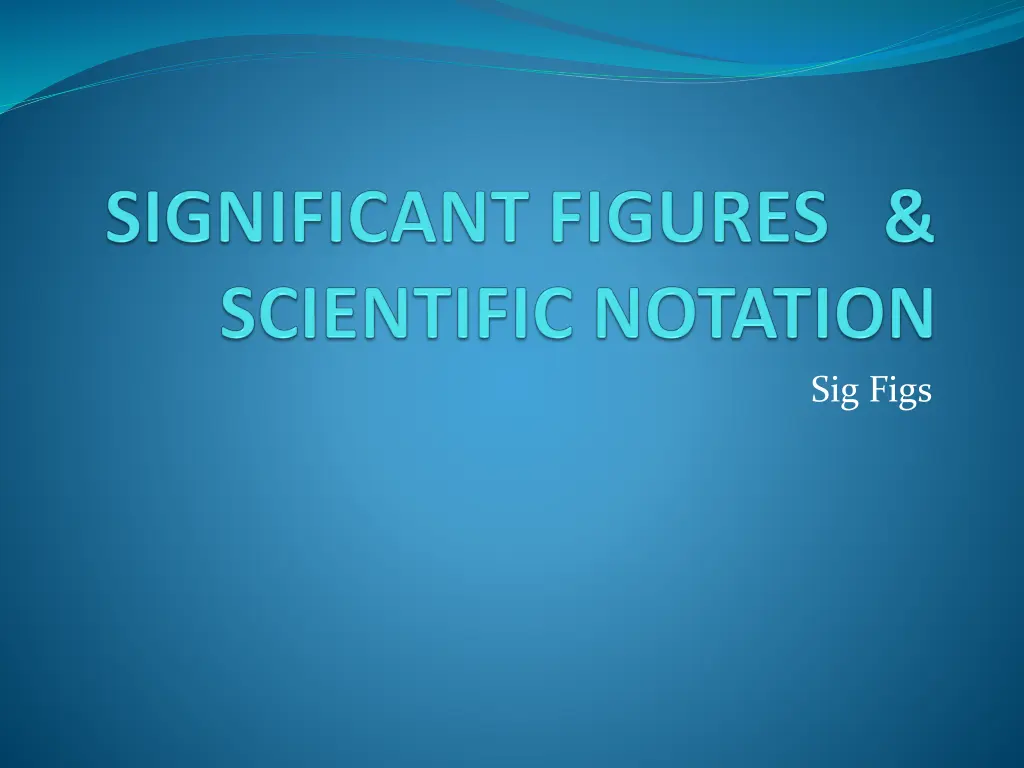sig figs n.w