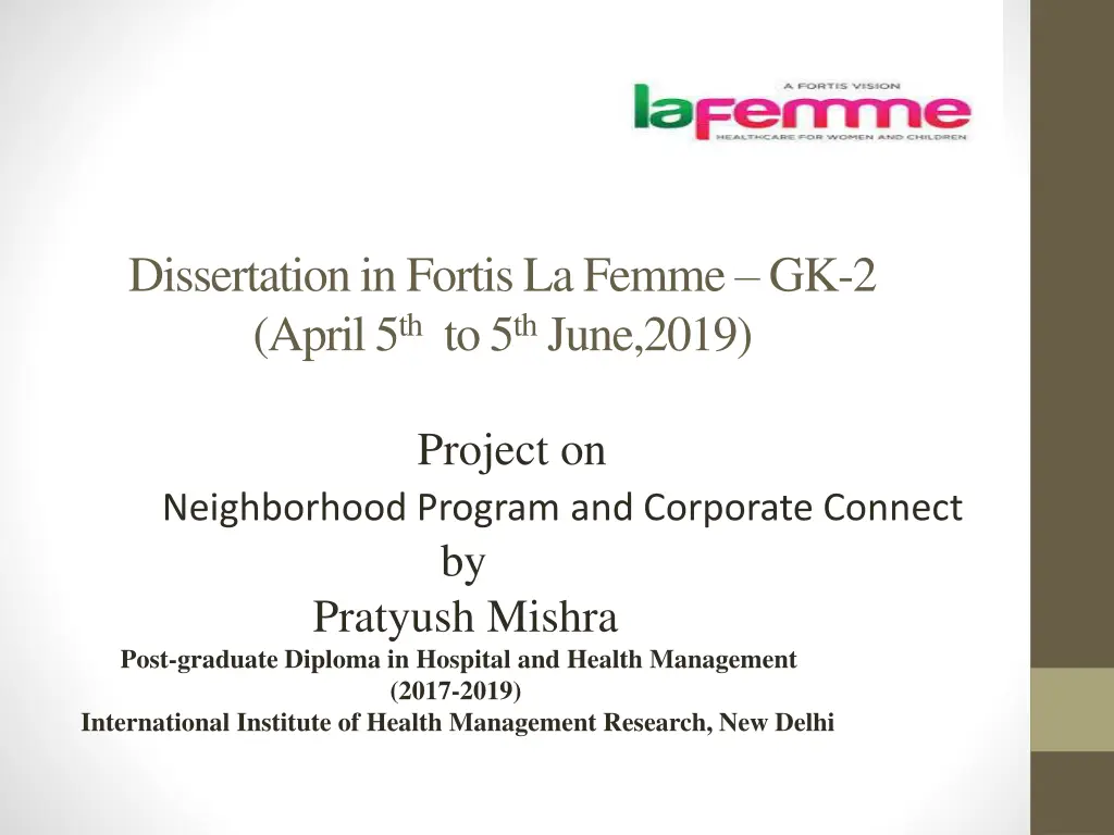 dissertation in fortis la femme gk 2 april n.w