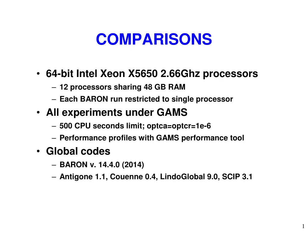 comparisons n.w