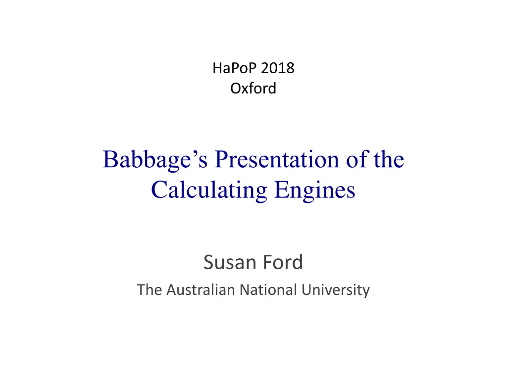 hapop 2018 oxford n.w