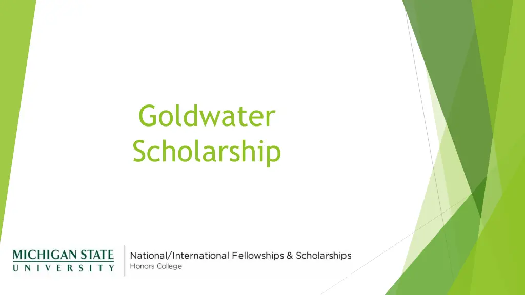 goldwater scholarship n.w