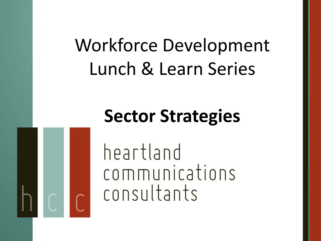 workforce development lunch learn series n.w