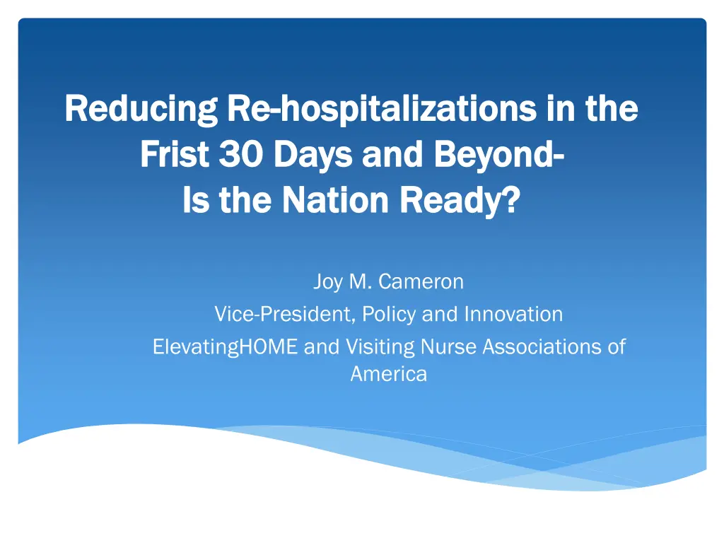reducing re reducing re hospitalizations n.w
