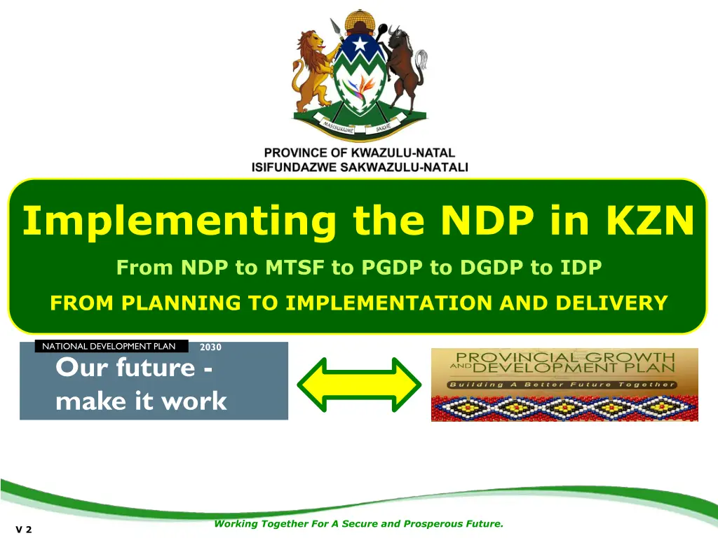 implementing the ndp in kzn n.w