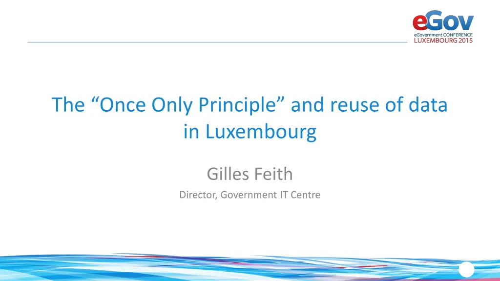 the once only principle and reuse of data n.w