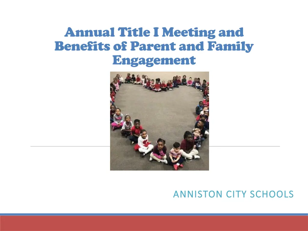 annual title i meeting and benefits of parent n.w