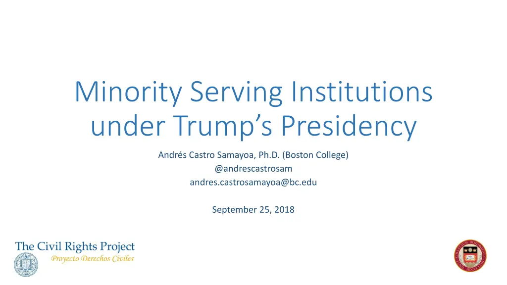 minority serving institutions under trump n.w
