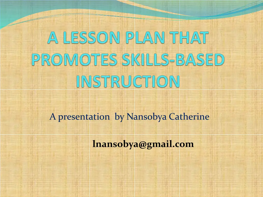 a presentation by nansobya catherine n.w