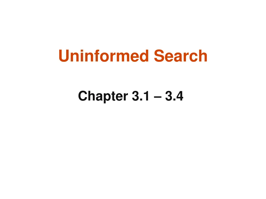 uninformed search n.w