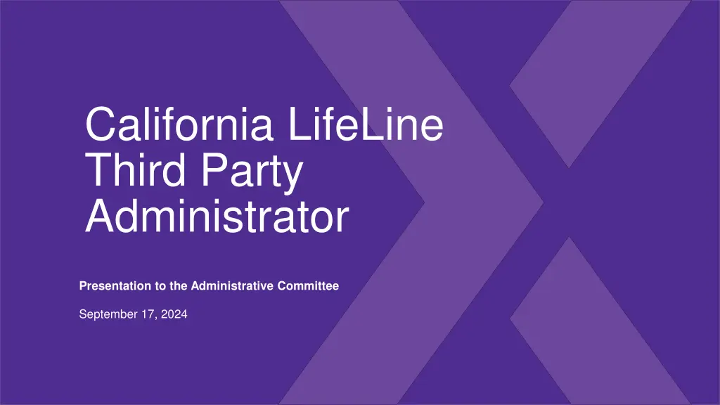 california lifeline third party administrator n.w