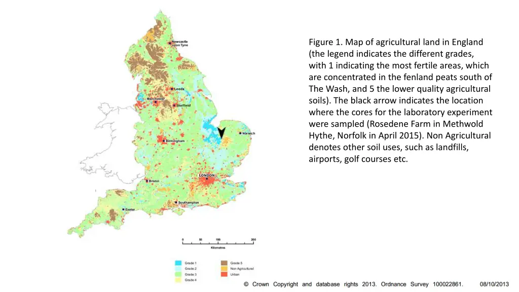 figure 1 map of agricultural land in england n.w